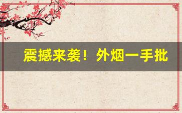 震撼来袭！外烟一手批发“草莽英雄”