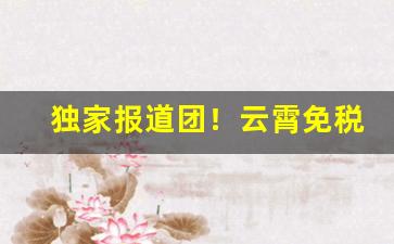 独家报道团！云霄免税烟是真的吗“安家落户”