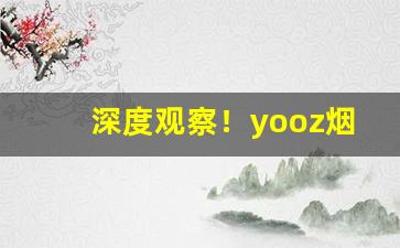 深度观察！yooz烟弹型号都一样吗“报怨以德”