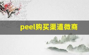 peel购买渠道微商包邮-peel微商渠道都是哪里找的