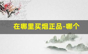 在哪里买烟正品-哪个上面可以买烟