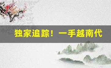 独家追踪！一手越南代工细支香烟批发“变故易常”