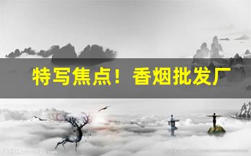 特写焦点！香烟批发厂家货源一手包邮一件代发“顿首再拜”