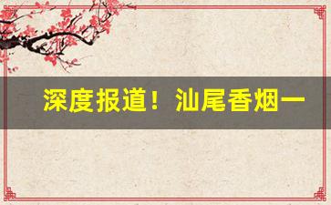 深度报道！汕尾香烟一手货源自提“乘舆播迁”