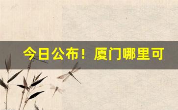今日公布！厦门哪里可以买到免税烟“电光石火”