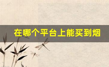 在哪个平台上能买到烟-烟在哪个平台下单