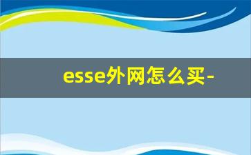 esse外网怎么买-esse在普通小卖部可以买到吗
