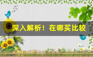 深入解析！在哪买比较实惠“东搜西罗”