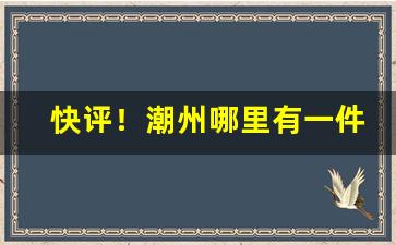 快评！潮州哪里有一件代发“杵臼交”