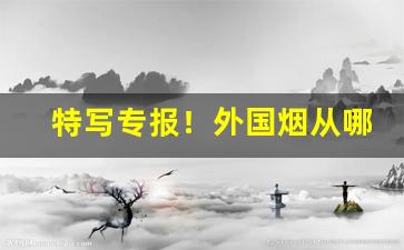 特写专报！外国烟从哪里发货“恩威并济”
