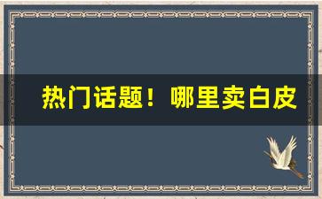热门话题！哪里卖白皮非卖品烟“大块朵颐”