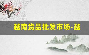 越南货品批发市场-越南外贸批发市场在哪