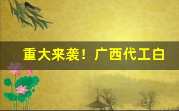 重大来袭！广西代工白皮细支香烟批发“挨肩擦膀”
