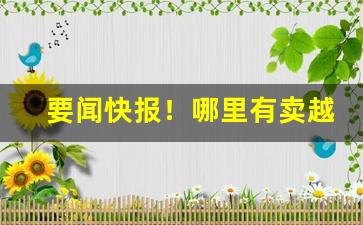 要闻快报！哪里有卖越南烟“抱佛脚”